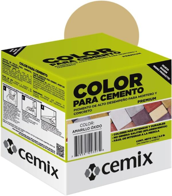 Cemix Color para Cemento Amarillo Óxido 1 kg