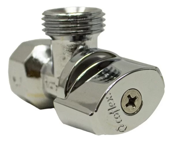 Llave Control Angular Tipo Roscada 1/4 de Vuelta Coflex Color Gris Oscuro