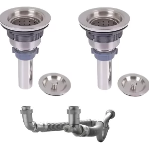 Kit 2 Contracanasta y Trampa Doble para Fregadero Coflex PH-600