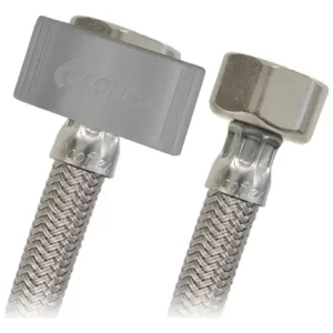 Kit Manguera Lavabo/Fregadero 1/2" Vinil Platino 55cm Coflex