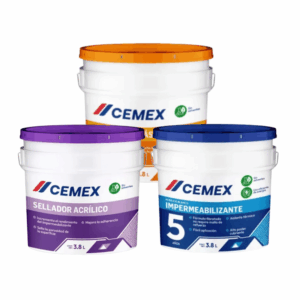 Kit 3 en 1 Imper, Sellador y Cemento Plástico Cemex Blanco Brillante