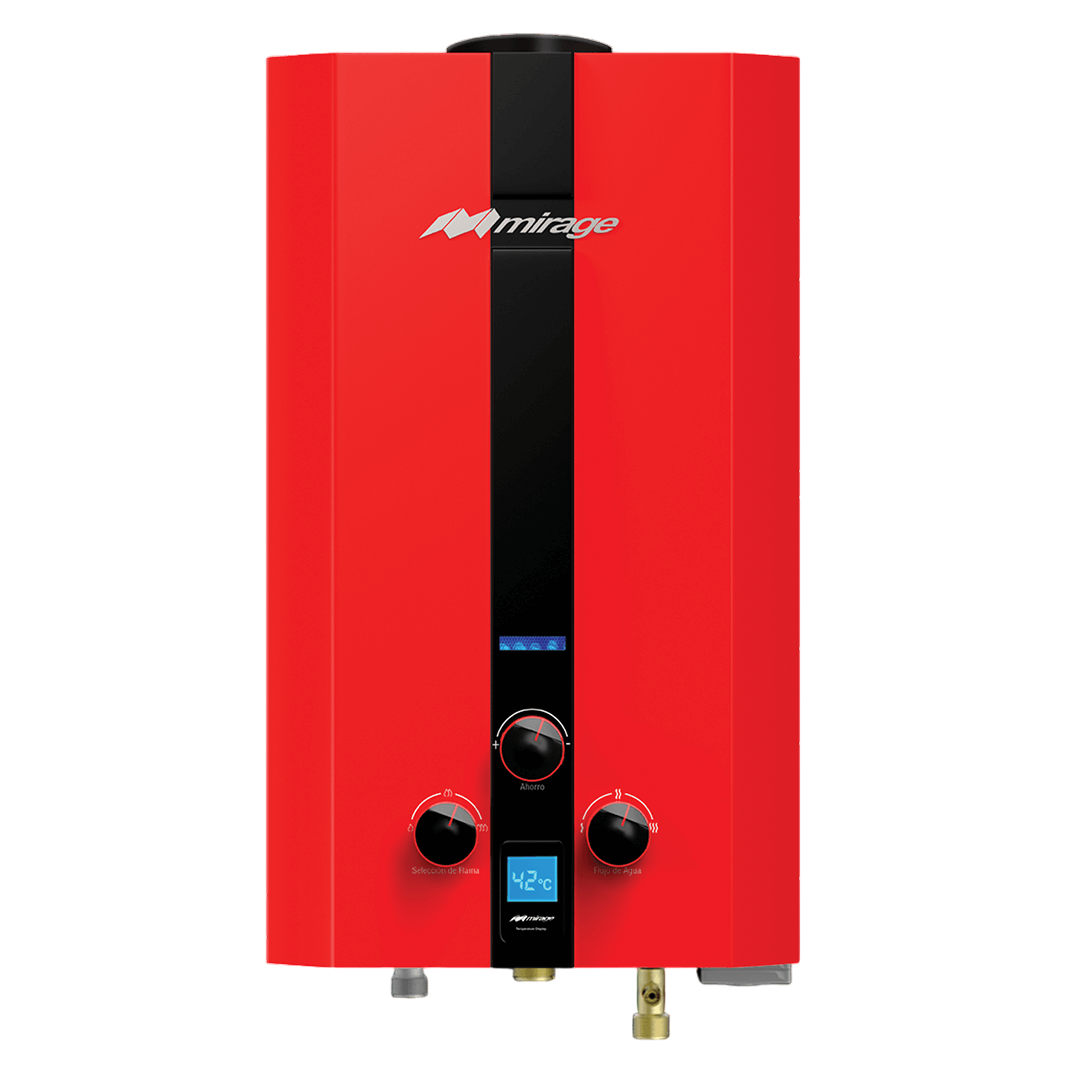 Calentador de Agua Mirage Flux 16 L Gas Natural Rojo