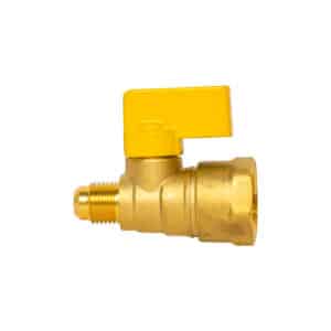 Llave de control recta para gas 1/2" N.P.T. X 5/16 Coflex