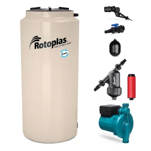 Tinaco Vertical Rotoplas 500 L + Bomba Presurizadora 1/2 hp