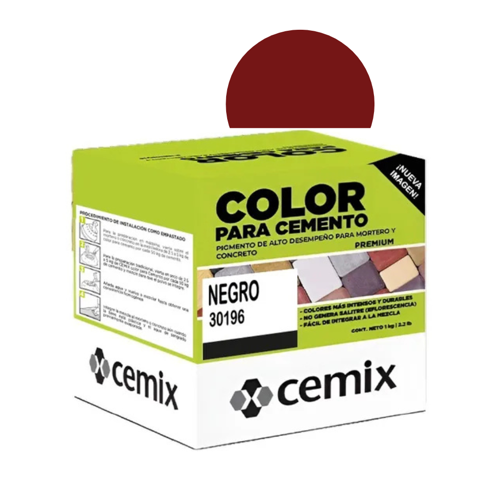 Cemix Color para Cemento Rojo Óxido 1 Kg