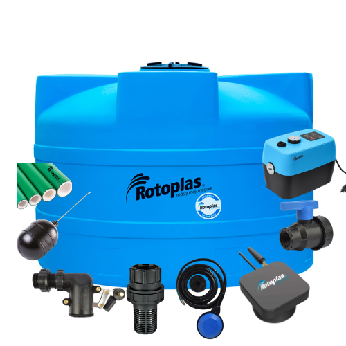 Cisterna Equipada Rotoplas 5000 Litros Equipada + Presurizador inteligente para 4 servicios